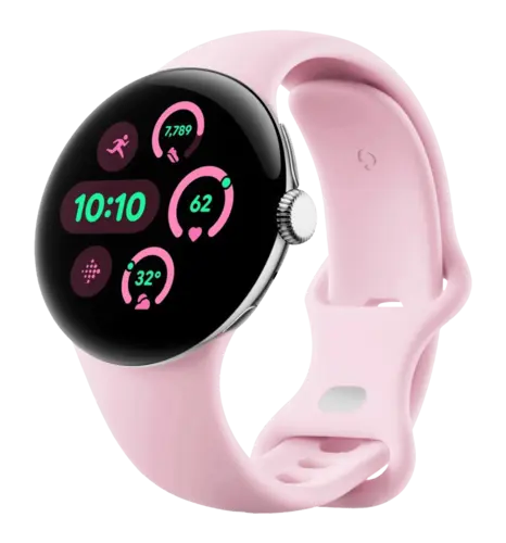Смарт-годинник Google Pixel Watch 3 Wifi 41mm Silver Case/Rose Quartz Band